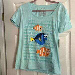 Disney Aqua T-Shirt with Dory and Friends